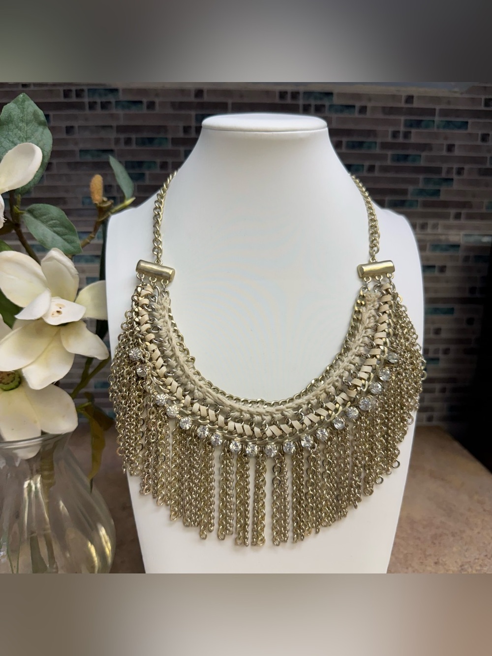 Chico’s boho bib statement necklace